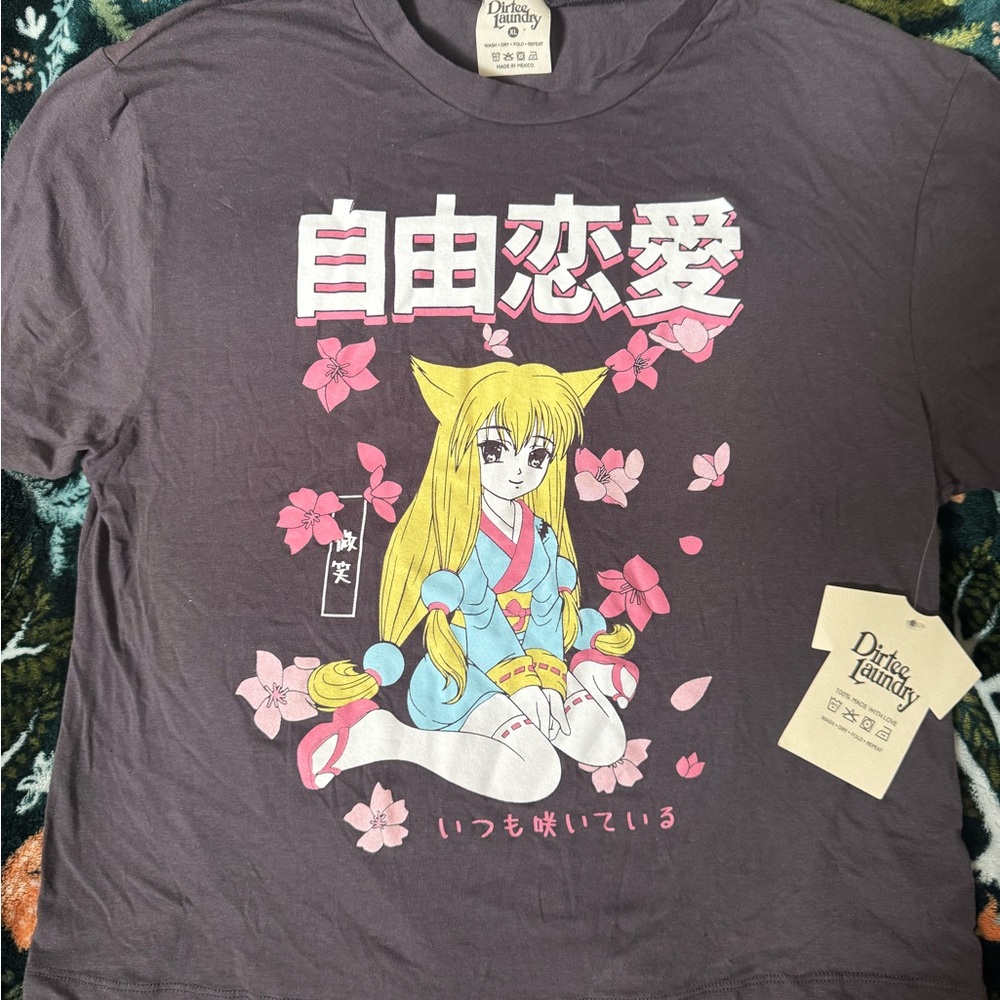 Dirty Laundry Kids Graphic Tee - Gray and Pink